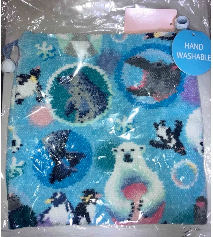 FEILER　フェイラー　アサヒヤマアクアフレンズ　巾着ポーチ　旭山動物園　新品 FEILER フェイラー アサヒヤマアクアフレンズ 巾着ポーチ 旭山